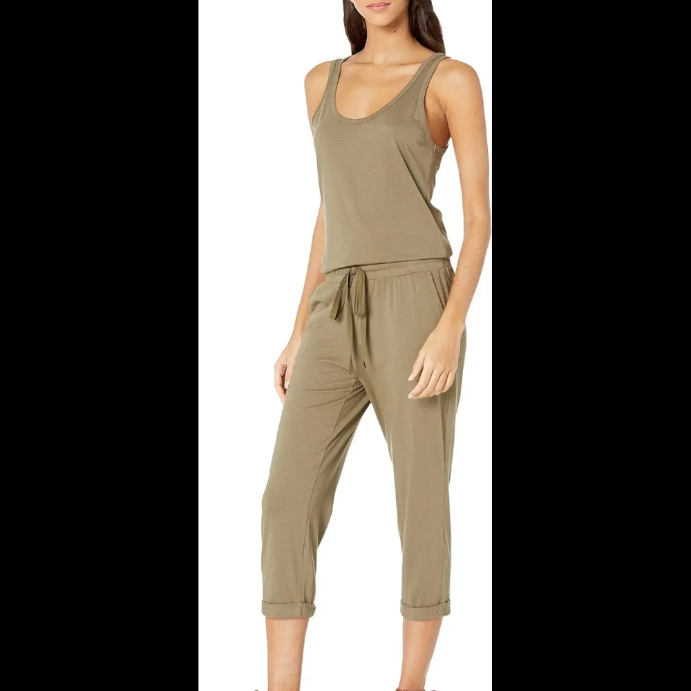 Michael Stars Theo Cotton Modal Tank Jumpsuit - Picture 2 of 5